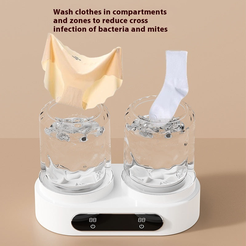 Plastic Double Bucket Mini Underwear Washing Machine Usb Powered