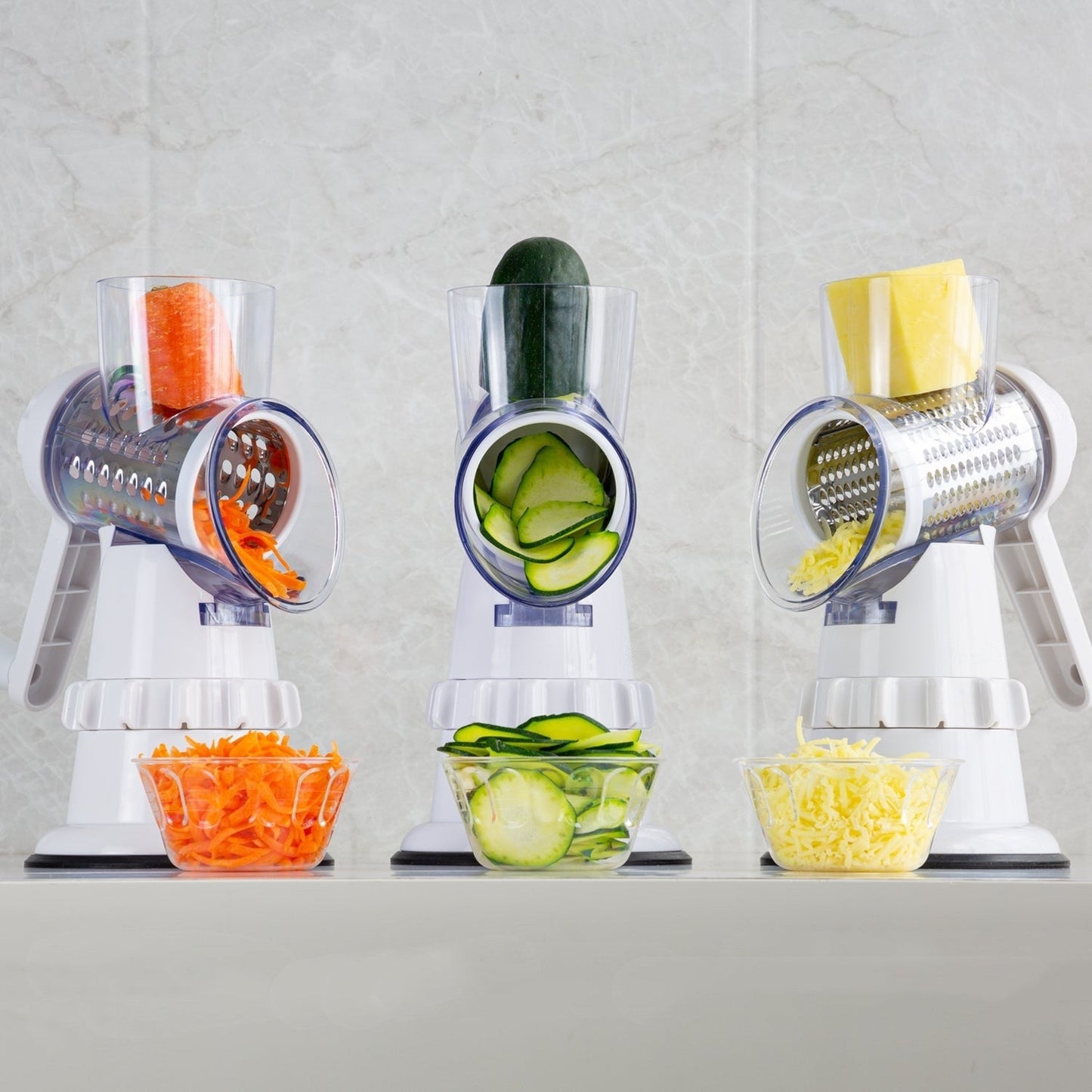 3 In 1 Vegetable Slicer Manual Kitchen Accessories Grater For Cutter Round Chopper Mandolin Shredder Potato Home Supplie