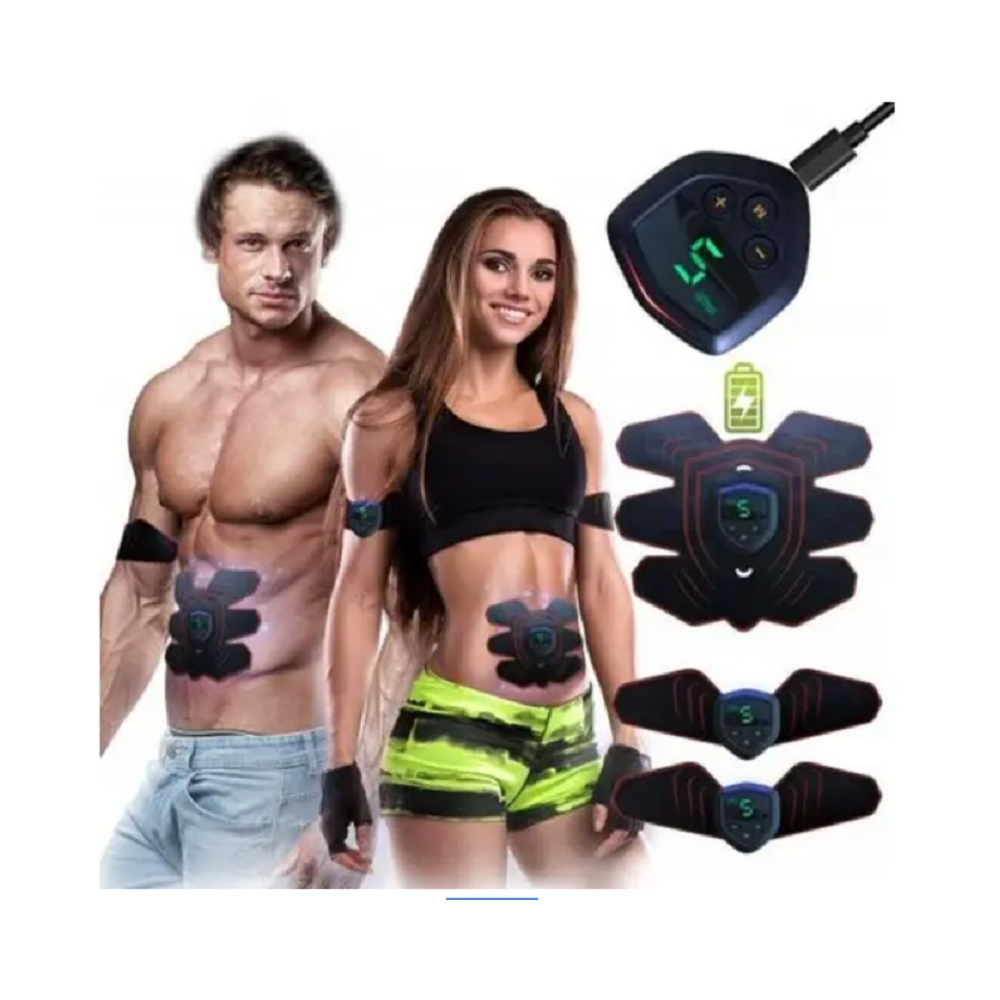 Abs Stimulator Muscle Toner Abdominal Toning Belt Ems Trainer Black