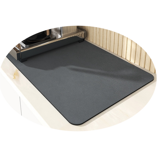 Absorbent Rubber Dish Drying Drain Mat Kitchen Accessories