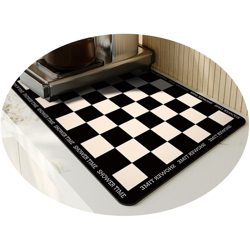 Absorbent Rubber Dish Drying Drain Mat Kitchen Accessories