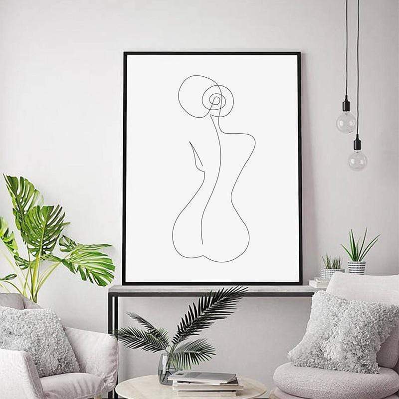 Chic Feminine Canvas Simple Wall Art Decor