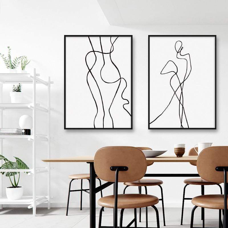 Abstract Figure Canvas Modern Wall Art Decor