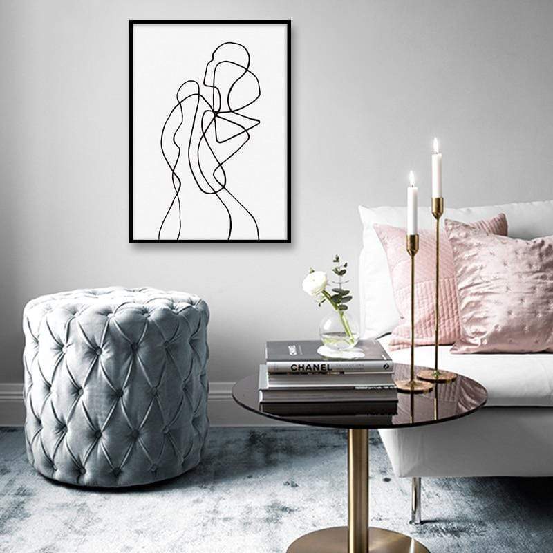 Abstract Figure Canvas Modern Wall Art Decor