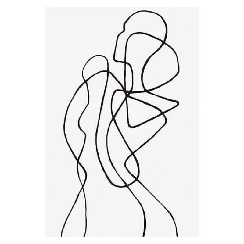 Abstract Figure Canvas Modern Wall Art Decor