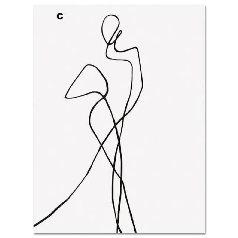 Abstract Figure Canvas Modern Wall Art Decor