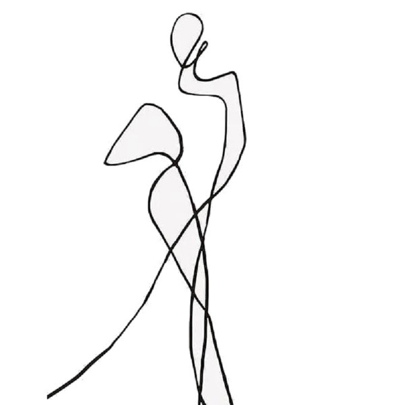 Abstract Figure Canvas Modern Wall Art Decor