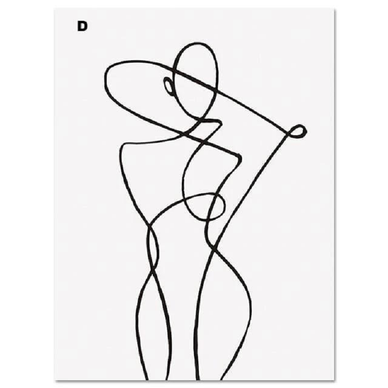 Abstract Figure Canvas Modern Wall Art Decor