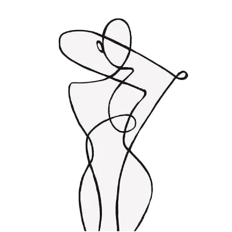 Abstract Figure Canvas Modern Wall Art Decor