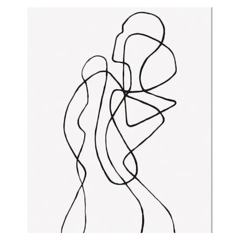 Abstract Figure Canvas Modern Wall Art Decor