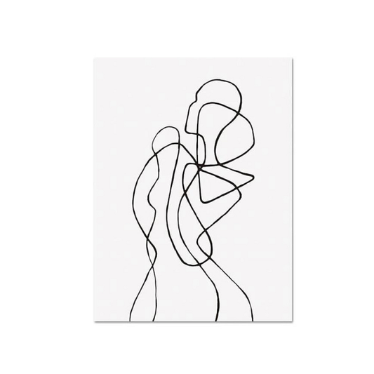Abstract Figure Canvas Modern Wall Art Decor