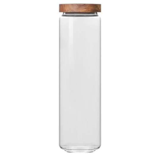 Acacia Wood Glass Kitchen Storage Containers