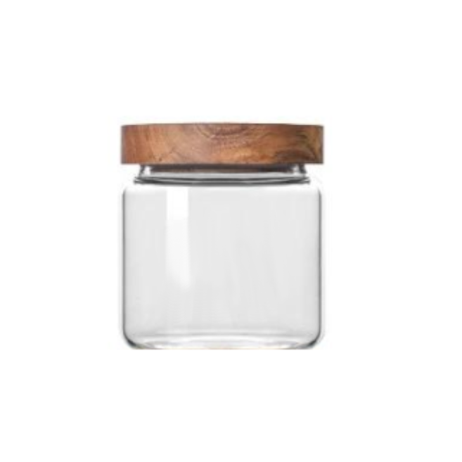 Acacia Wood Glass Kitchen Storage Containers