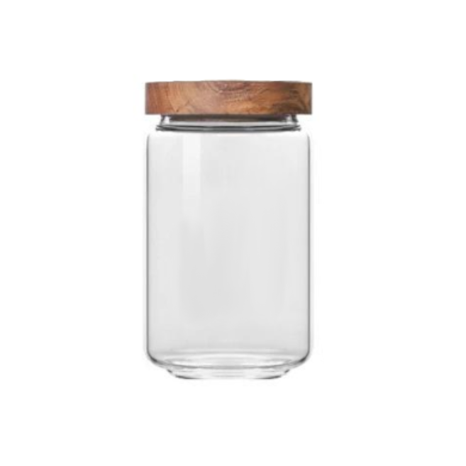 Acacia Wood Glass Kitchen Storage Containers