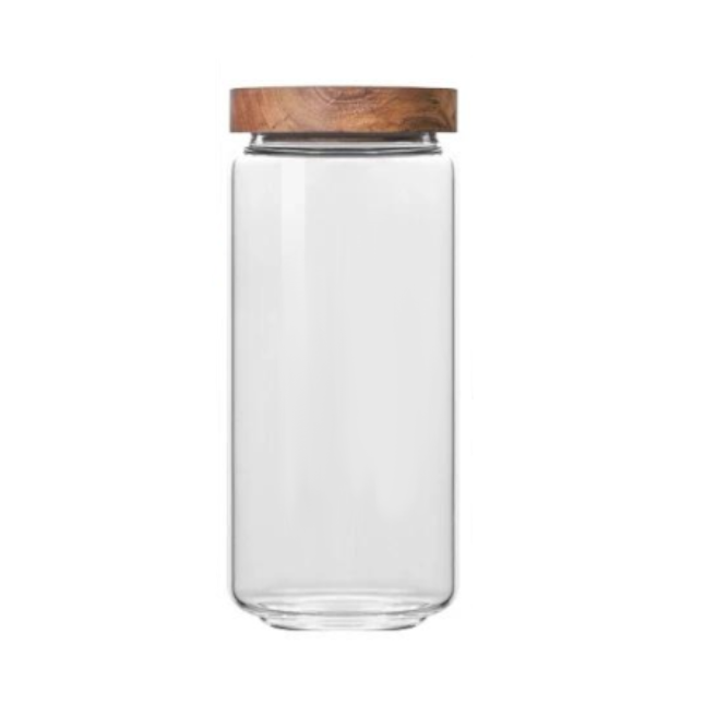 Acacia Wood Glass Kitchen Storage Containers