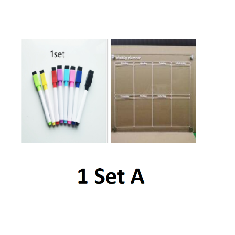 Acrylic Magnetic Dry Wipe Plate Calendar For Refrigerators