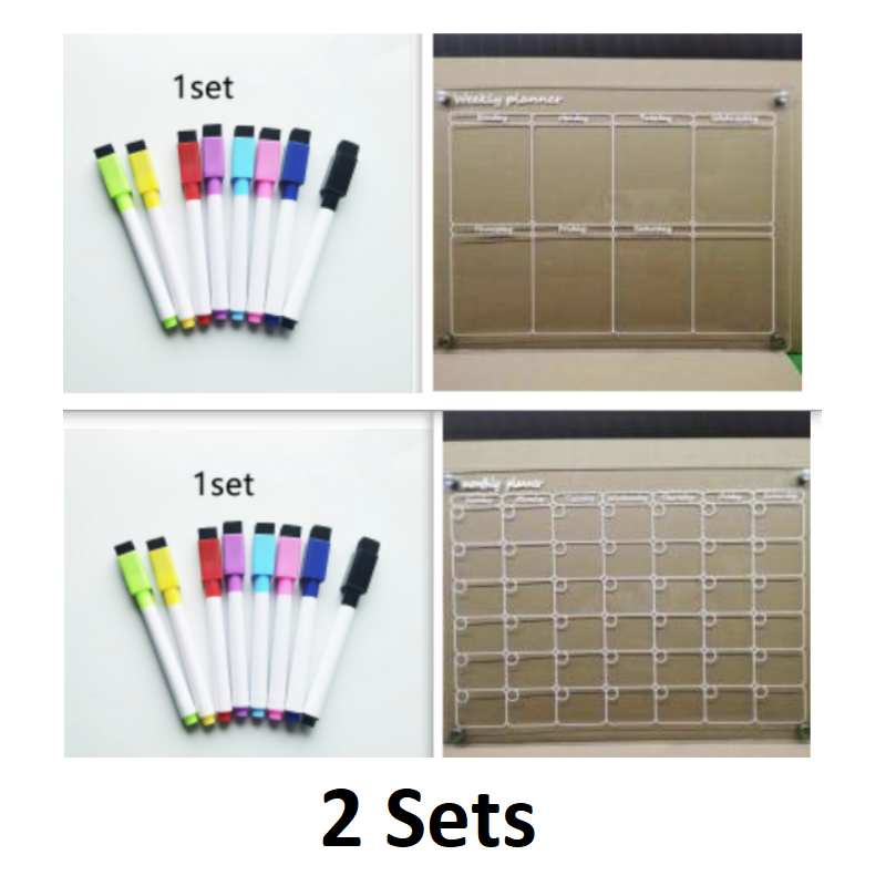 Acrylic Magnetic Dry Wipe Plate Calendar For Refrigerators