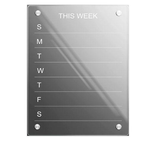 Acrylic Magnetic Dry Wipe Plate Calendar For Refrigerators