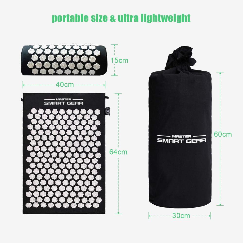 Acupressure Massage Pillow Set Yoga Mat For Relieves Stress Back Neck Sciatic Pain