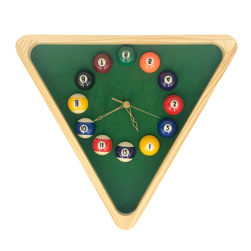 Novelty Billiard Quartz Clock With Solid Wood Frame Creative Wall