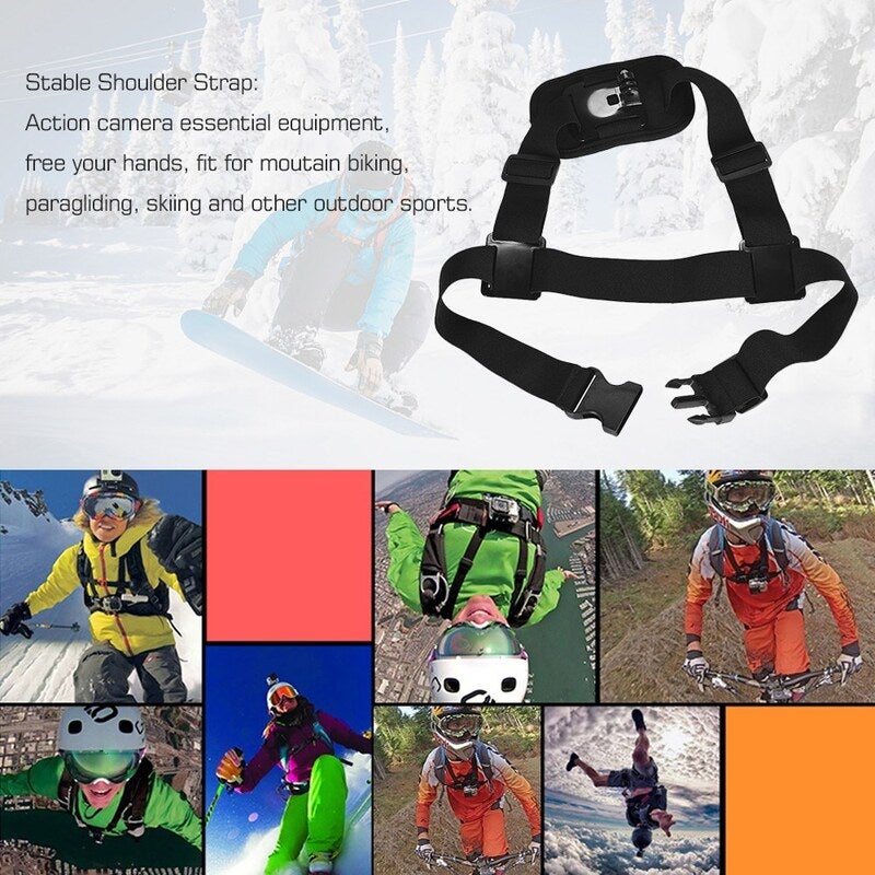 Action Camera Single Shoulder Chest Strap Mount For Gopro Hero 7 6 5 4 Yi