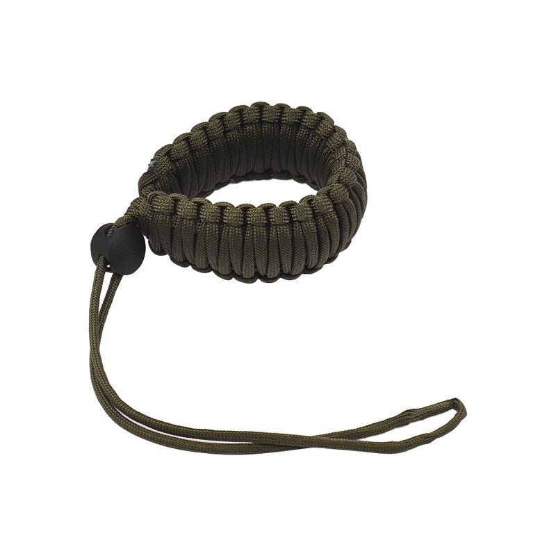 Braided Paracord Camera Wrist Strap Lanyard Dark Green