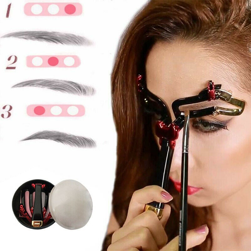 3 In 1 Eyebrow Shapes Stencil Beauty Tools