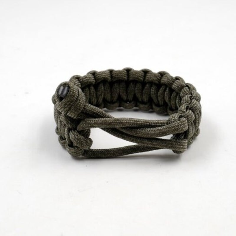 Survival Emergency 550 Paracord Bracelet Parachute Cord For Camping Hiking Dark Grey