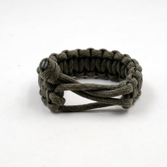 Survival Emergency 550 Paracord Bracelet Parachute Cord For Camping Hiking Dark Grey