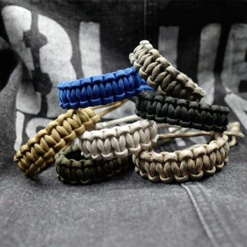 Survival Emergency 550 Paracord Bracelet Parachute Cord For Camping Hiking Dark Grey