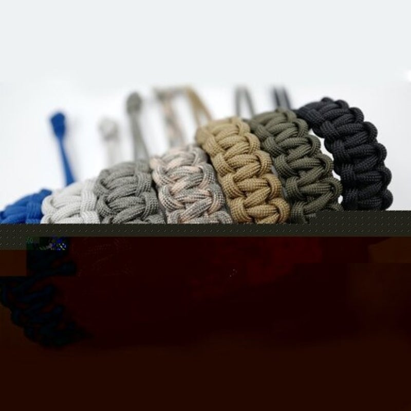 Survival Emergency 550 Paracord Bracelet Parachute Cord For Camping Hiking Dark Grey