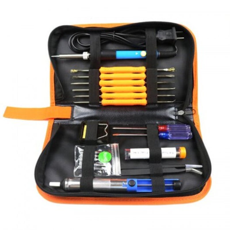 Temperature Electric Soldering Iron Kit With Welding Repair Tool Light Sky Blue Us Ac110 120V