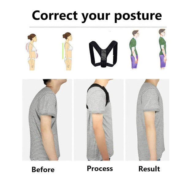 1 Sets of Hod Health & Home Shoulder Back Hump Posture Corrector Belt Support Brace Straightener