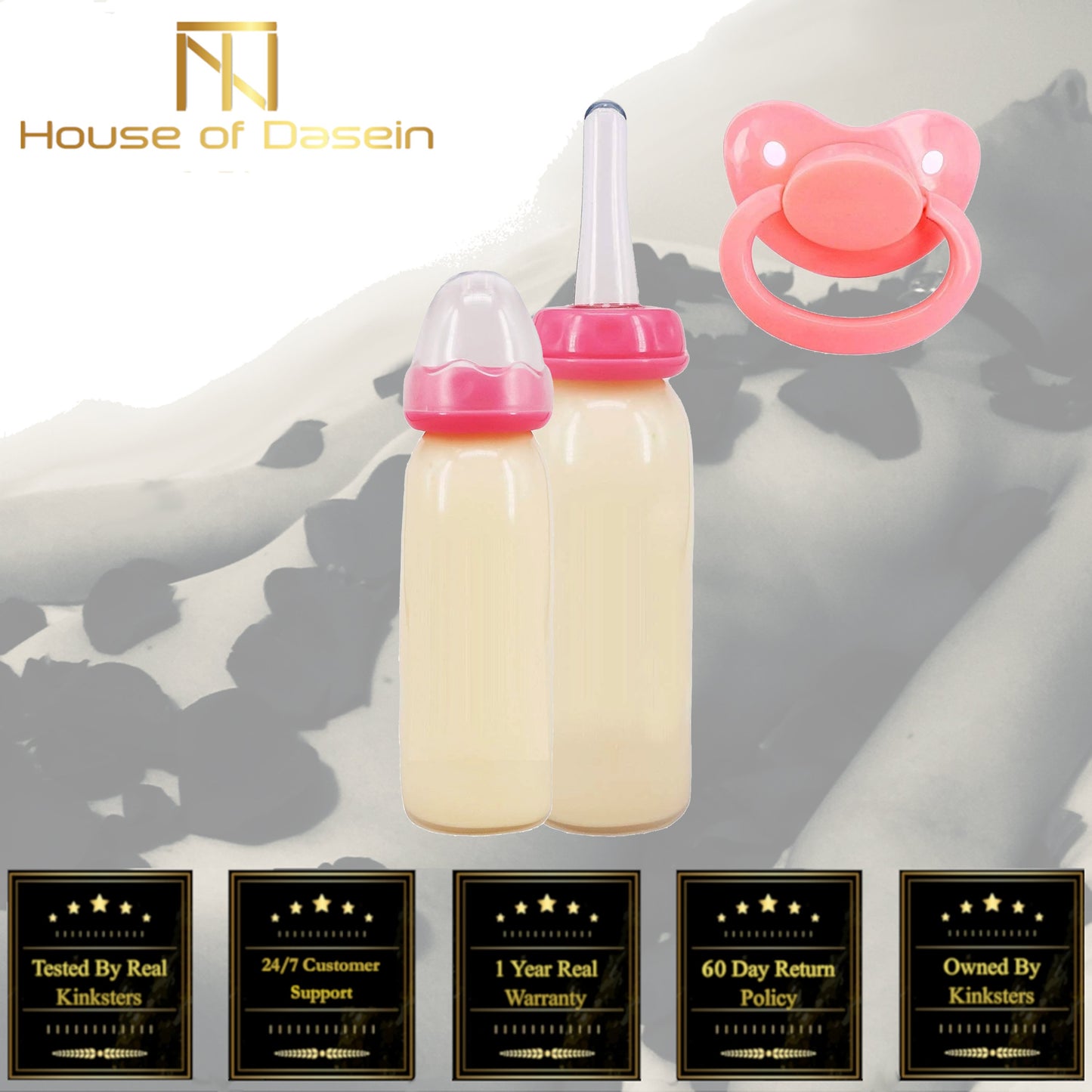 Baby Bottle With Adult Pacifier Abdl Ddlg Bdsm Daddy Dom L