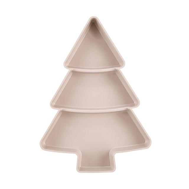 Christmas Tree Shape Candy Snacks Plastic Platter