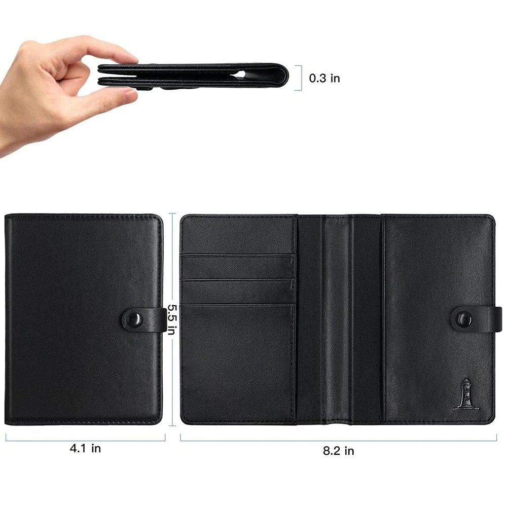 Passport Holder Travel Wallet With Protective Case For Airtag