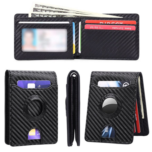 Airtag Wallet Holder Rfid Blocking Bifold Credit Card