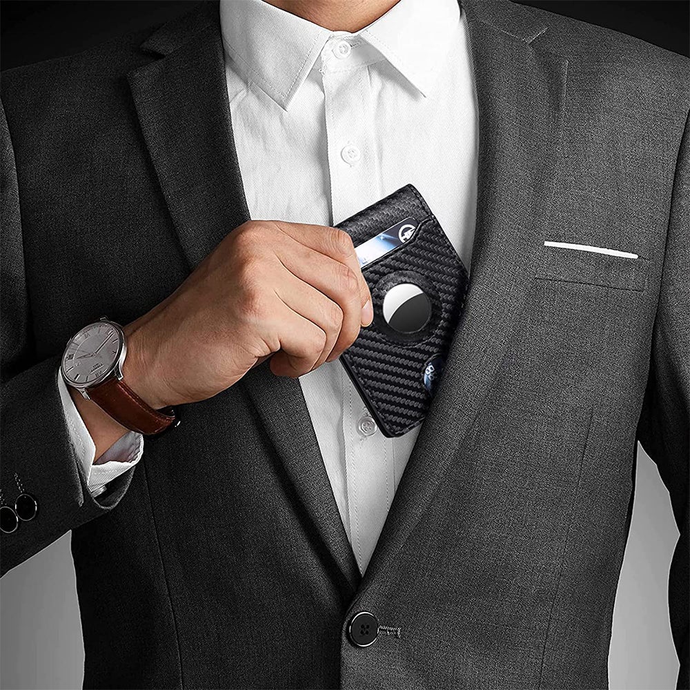 Airtag Wallet Holder Rfid Blocking Bifold Credit Card