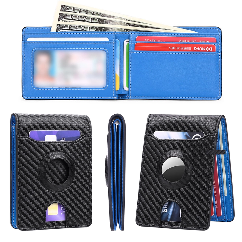 Airtag Wallet Holder Rfid Blocking Bifold Credit Card