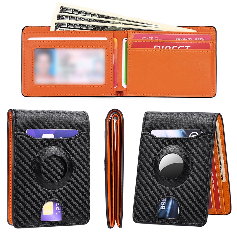 Airtag Wallet Holder Rfid Blocking Bifold Credit Card