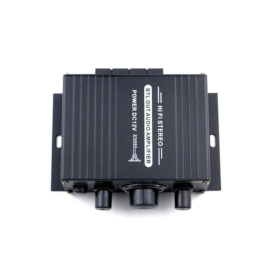 Ak170 12V Mini Audio Power Amplifier Digital Receiver Dual Channel 20W20w Bass Treble Volume Control For Car Use