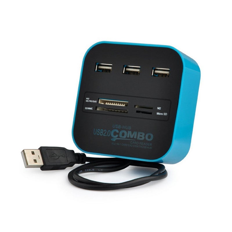 All In 1 Usb 2.0 3-Port Hub Multi Card Reader Computer Accessories