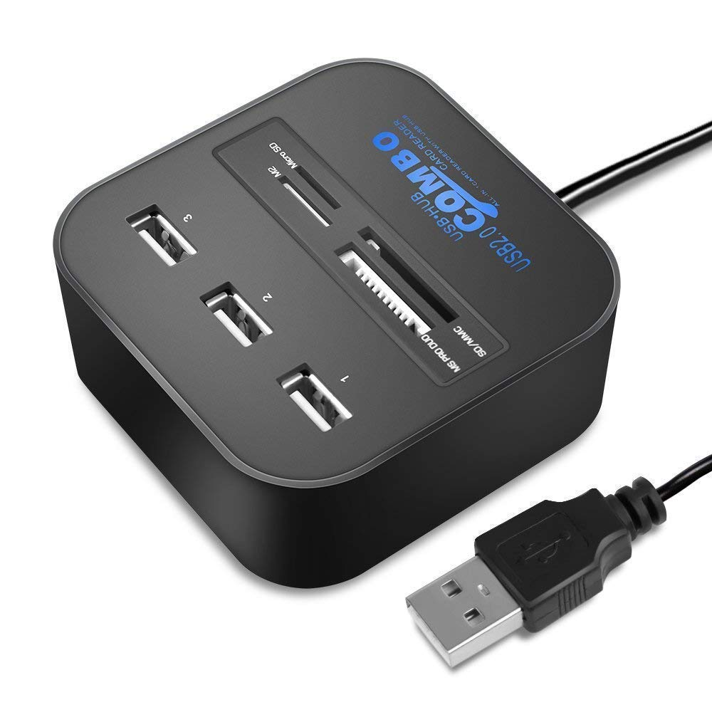 All In 1 Usb 2.0 3-Port Hub Multi Card Reader Computer Accessories