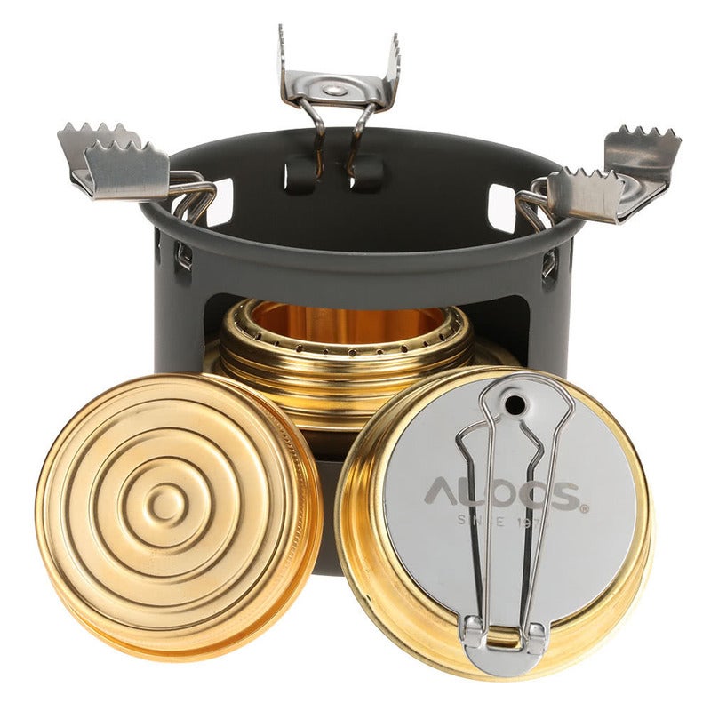 Alocs Camping Outdoor Spirit Alcohol Burner Stove Bracket Support Set