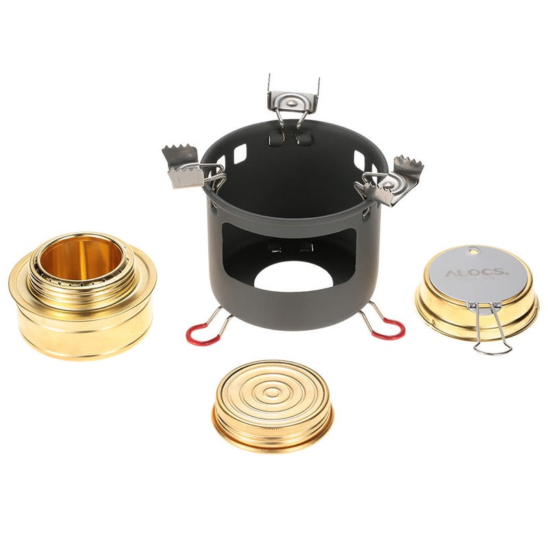 Alocs Camping Outdoor Spirit Alcohol Burner Stove Bracket Support Set