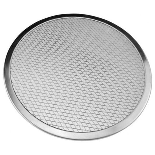Aluminium Flat Mesh Pizza Screen Oven Baking Tray Net Silver 22.86Cm