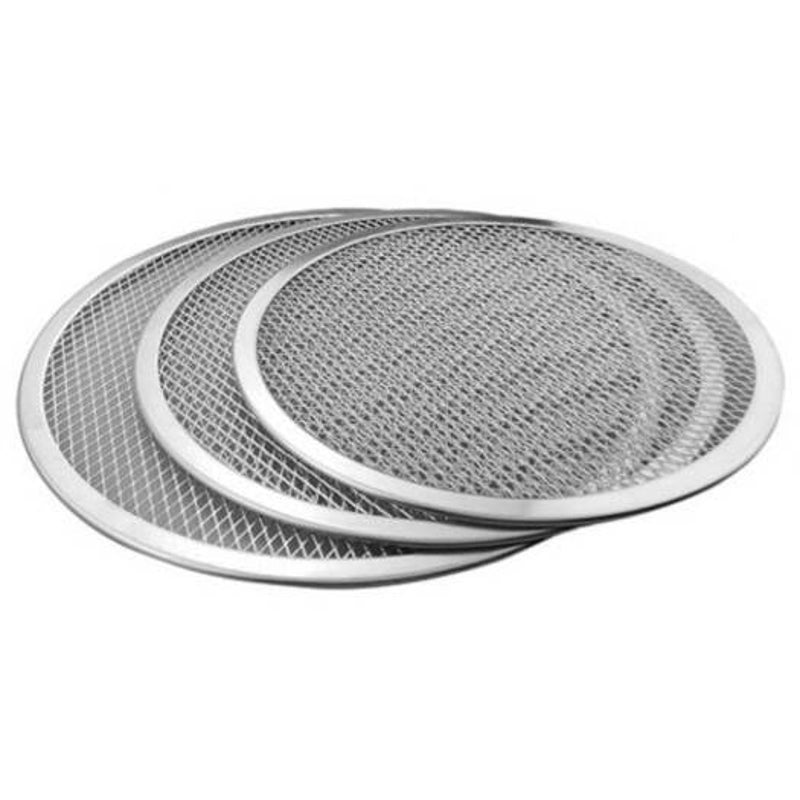 Aluminium Flat Mesh Pizza Screen Oven Baking Tray Net Silver 22.86Cm
