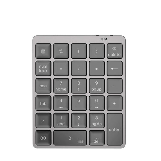 Aluminum Alloy 28 Keys Bluetooth Wireless Numeric Keypad 140Mah Mini Numpad Accounting