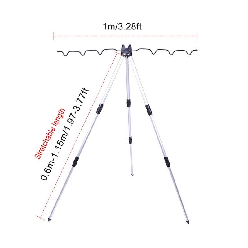 Aluminum Alloy Telescopic Fishing Rod Stand 01