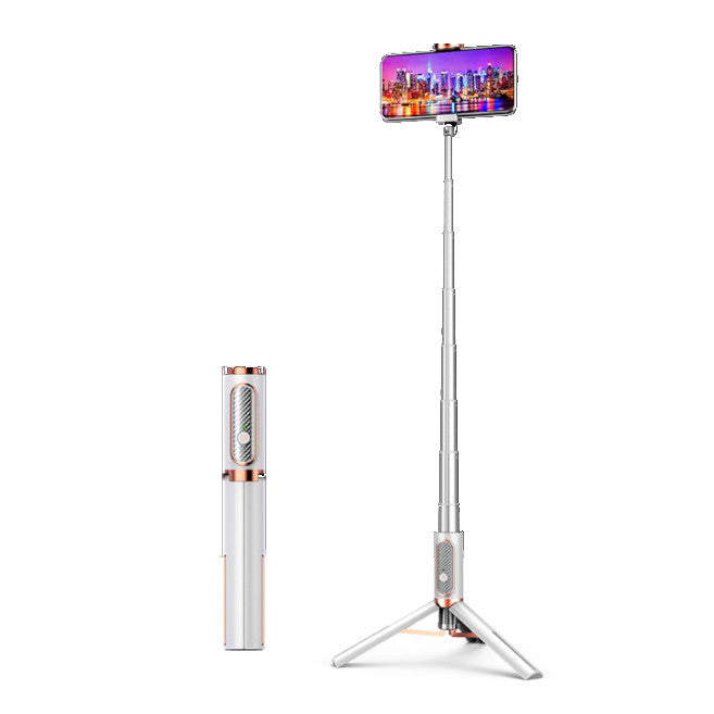 Bluetooth Remote Control Mini Selfie Stick With Reinforced Tripod White